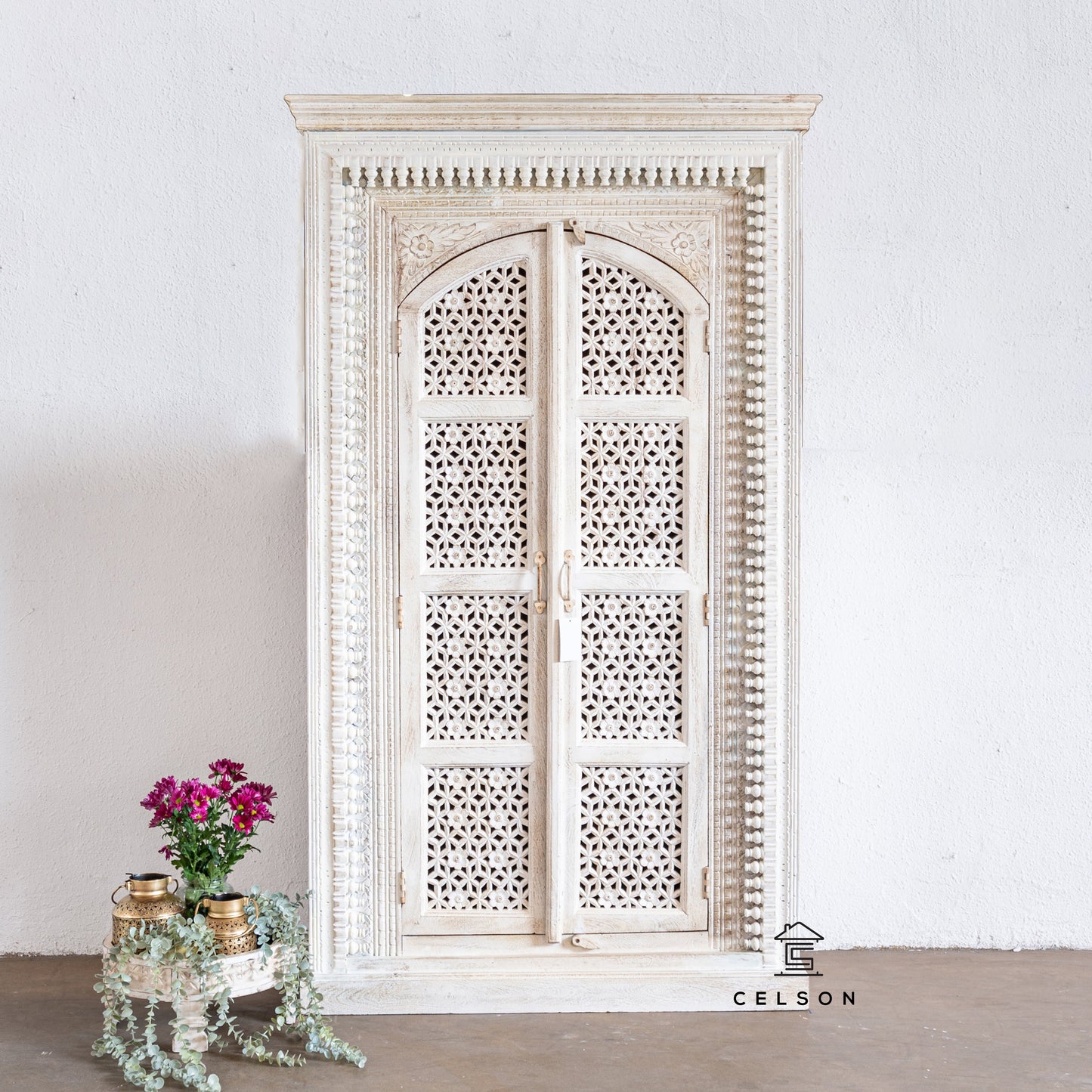 Megha Hand Carved Almirah