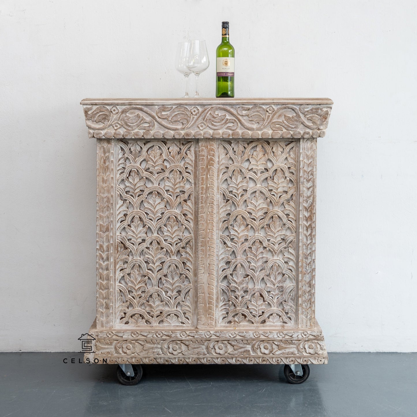 Devin Wooden Bar Cabinet