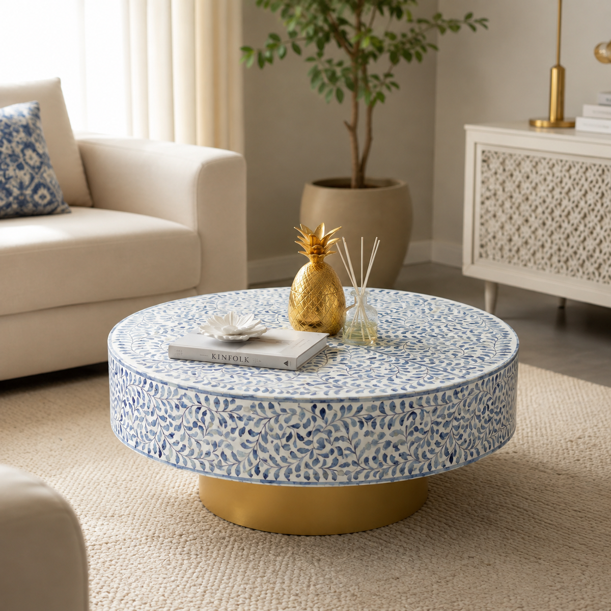Duke Bone Inlay Coffee Table