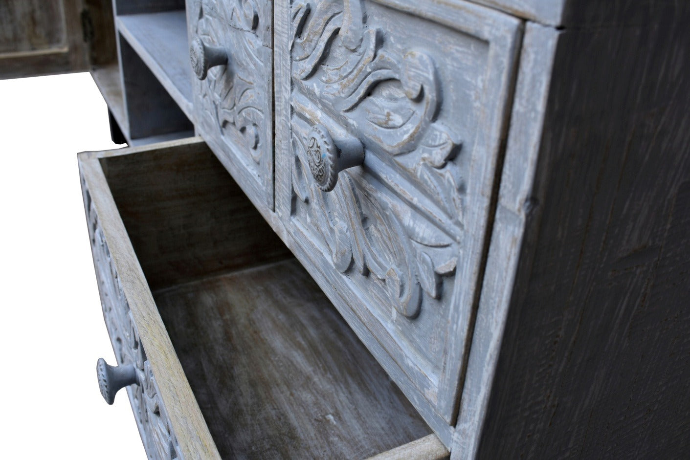 Cora Hand Carved Wooden TV Cabinet