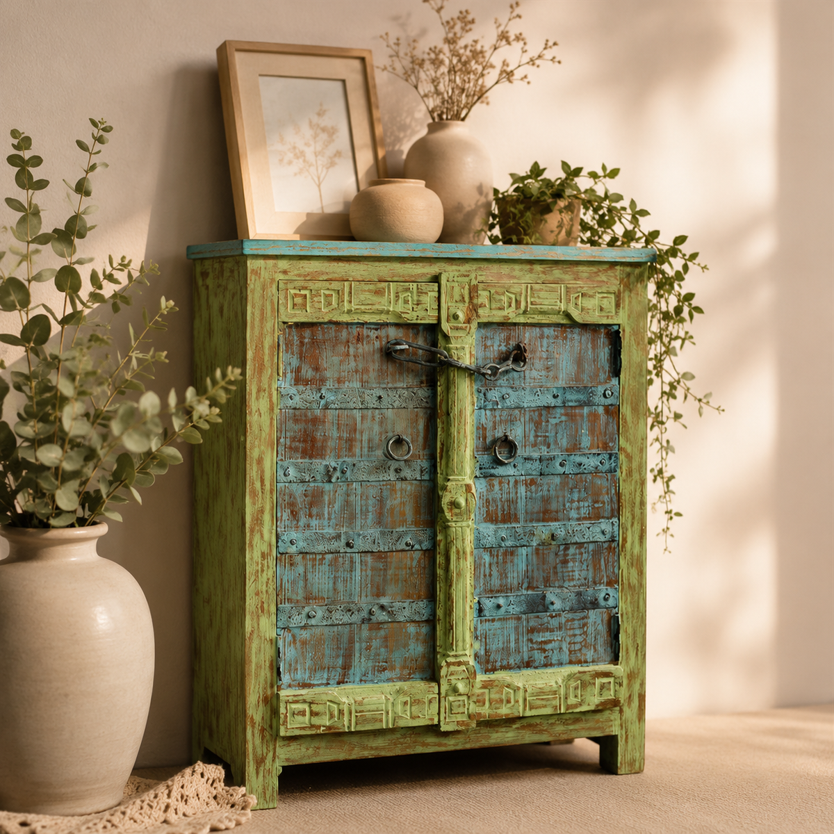 Moorer Carved Wooden Cabinet