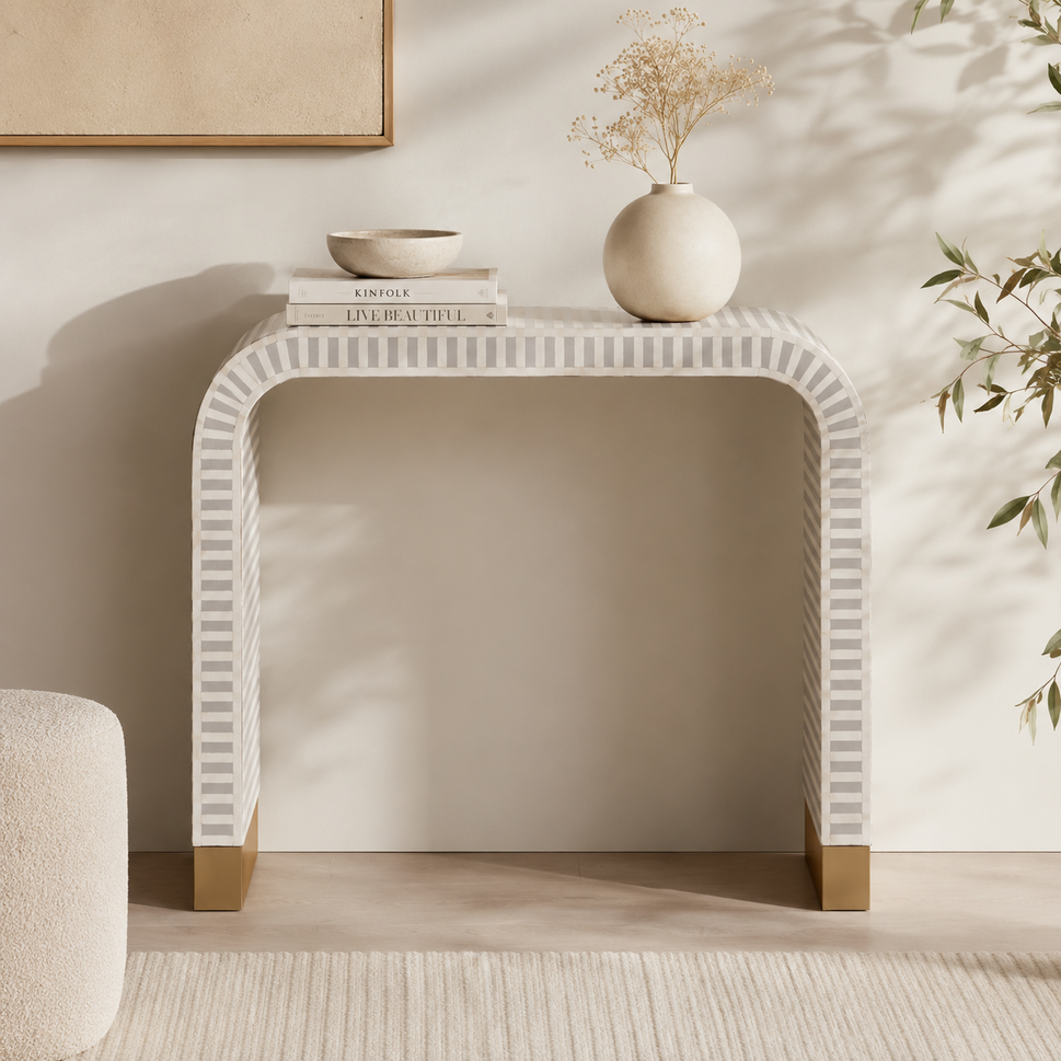 Chanda Bone Inlay Console Table