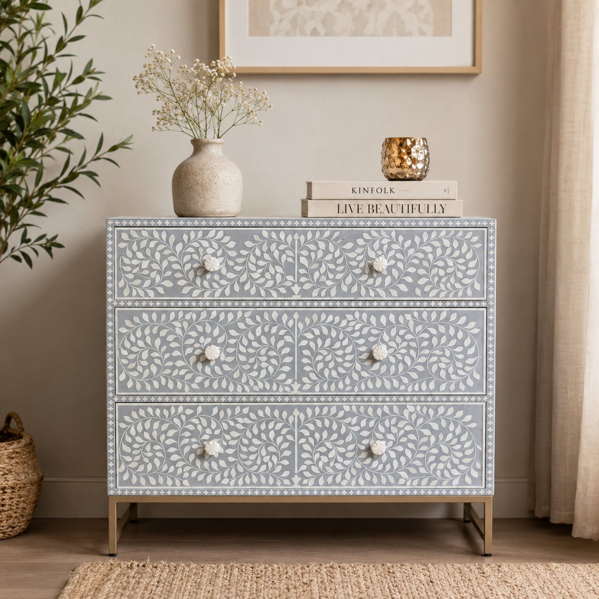 Noni Bone Inlay Chest of Drawer