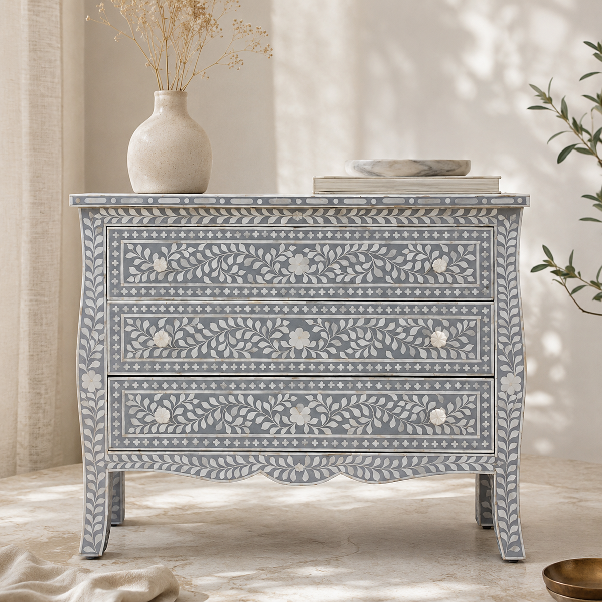 Carl Bone Inlay Chest of Drawer
