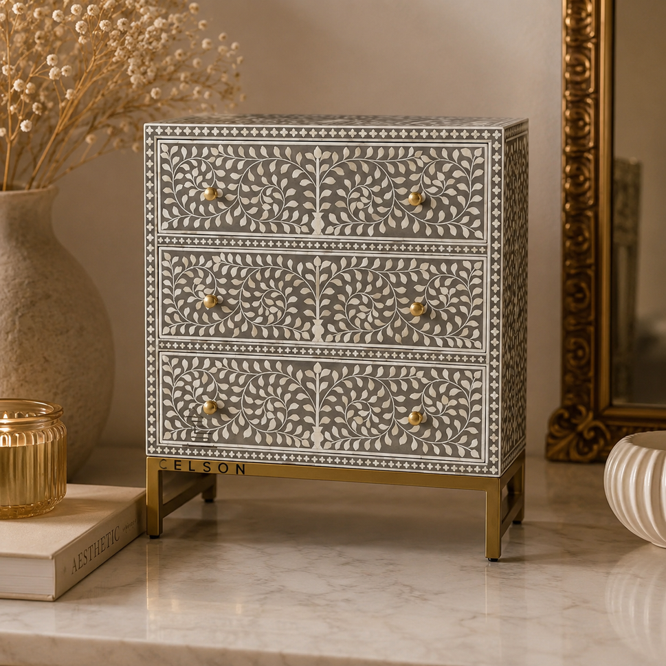 Patrick Bone Inlay Chest of Drawer