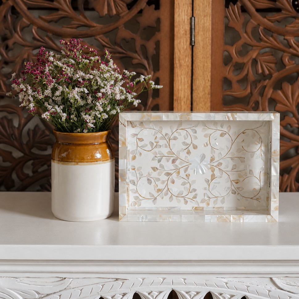 Gus Mother of Pearl Inlay Tray