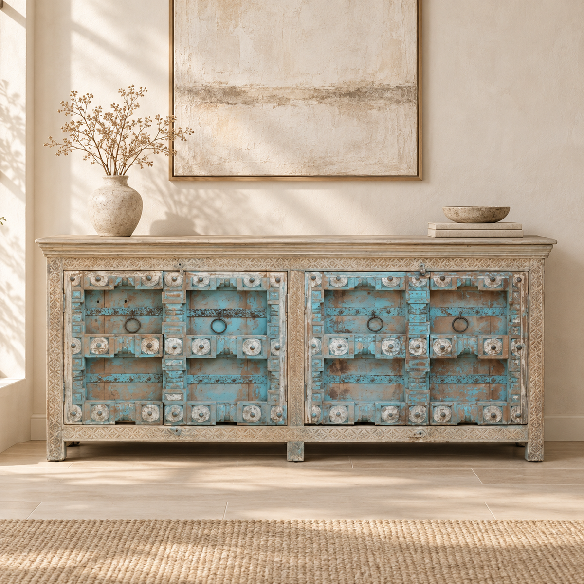 Wiki Hand Carved Wooden Buffet