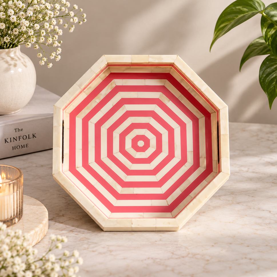 Karter Bone Inlay Hex Tray