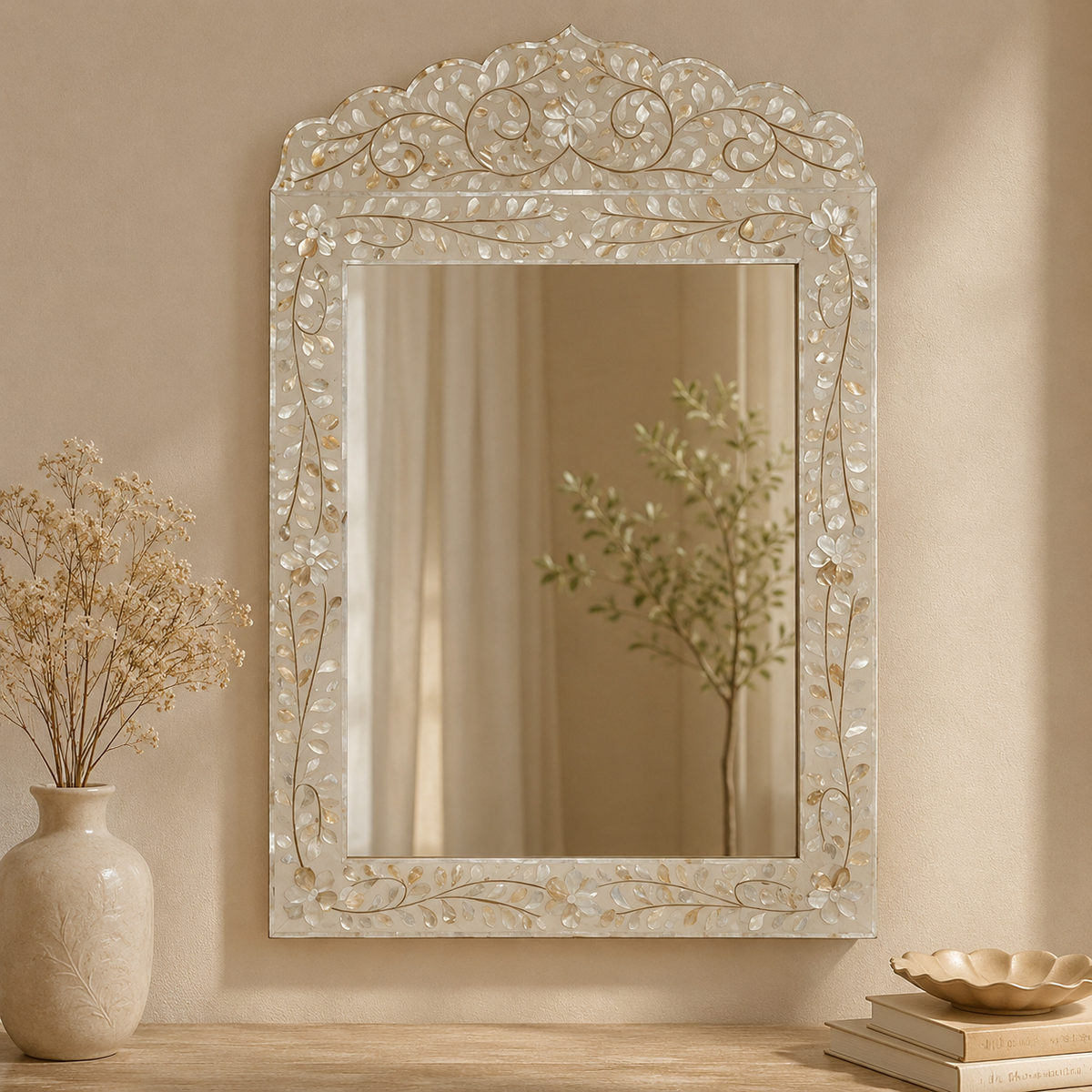 Lydia Mother of Pearl Inlay Mirror