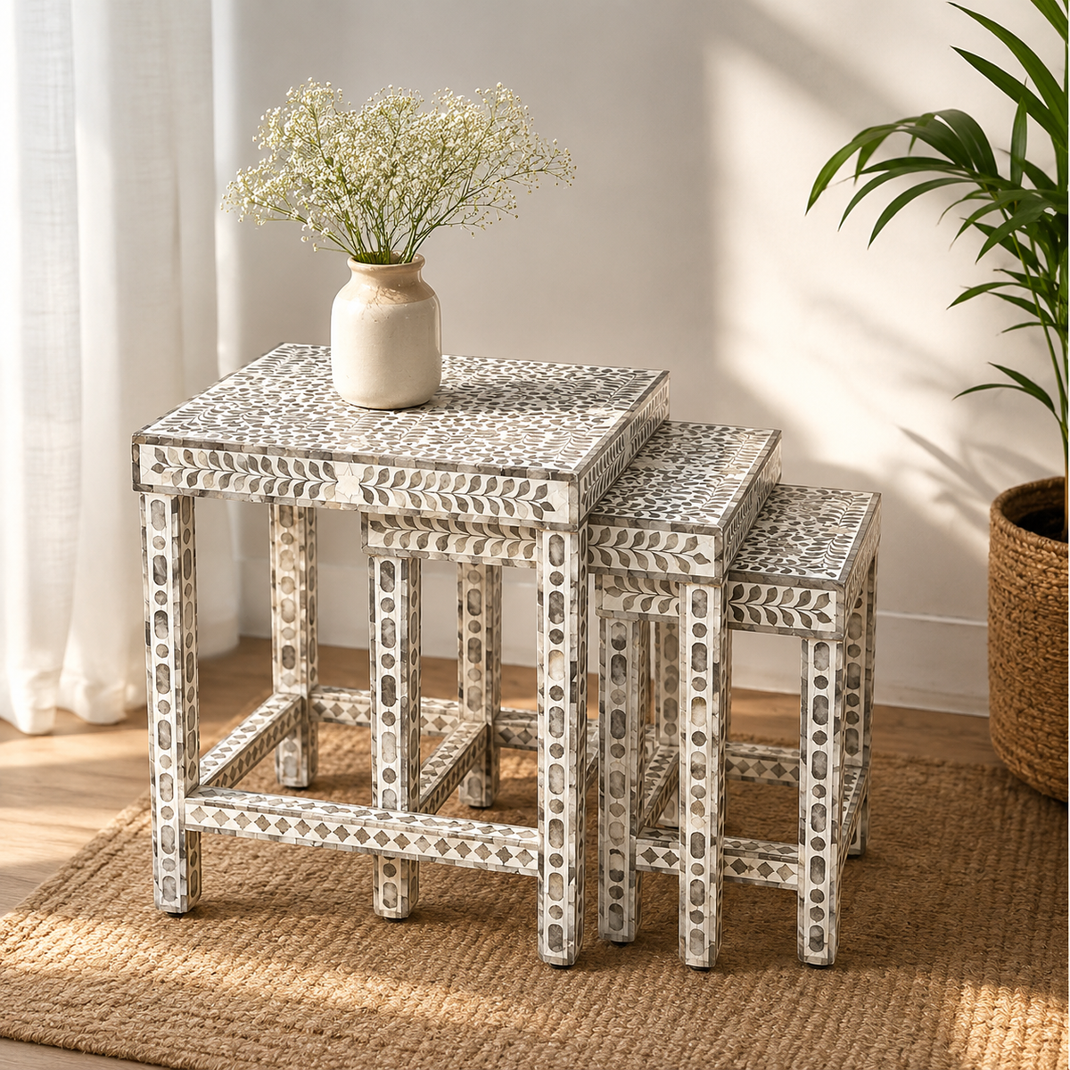 Mark MOP Inlay Nesting Table