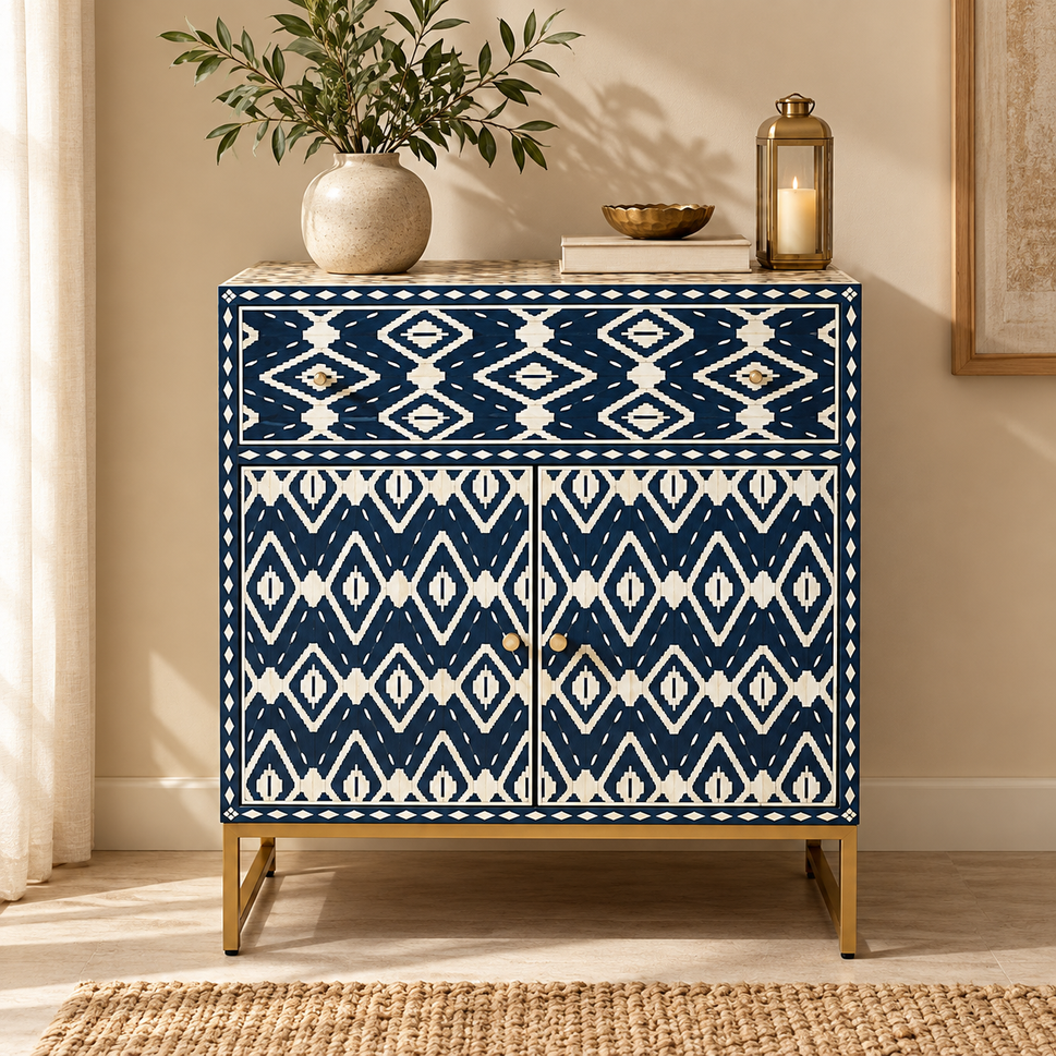 Cuzina Bone Inlay Cabinet
