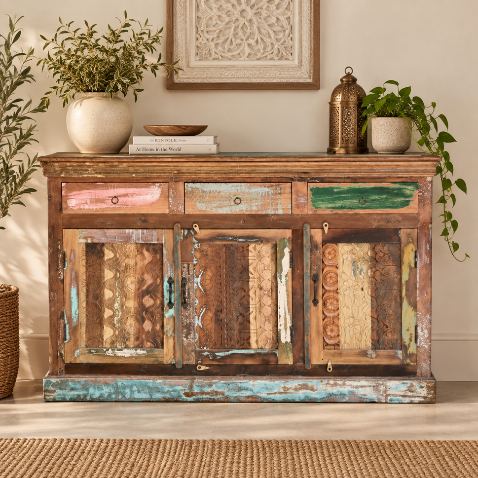 Lofuh Hand Carved Wooden Buffet