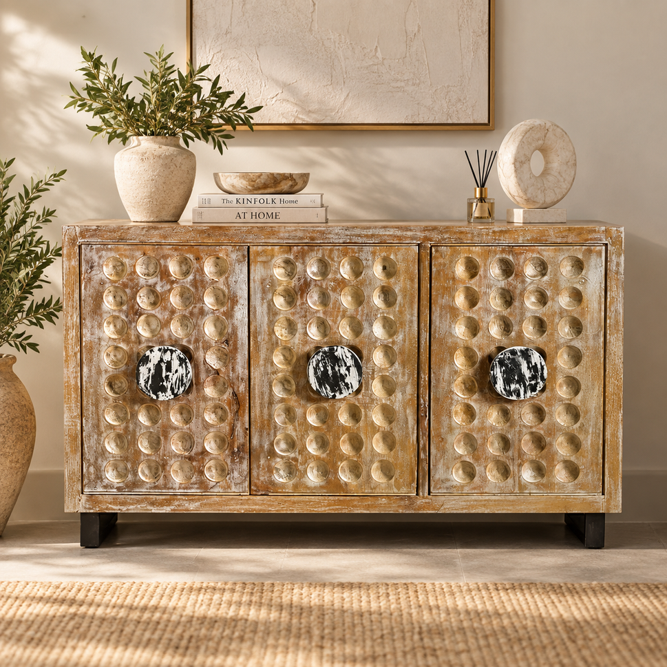 Hadden Hand Carved Wooden SideBoard
