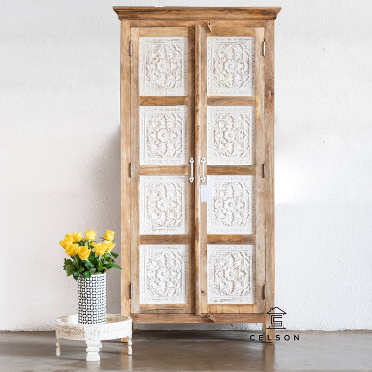 Keira Hand Carved Almirah