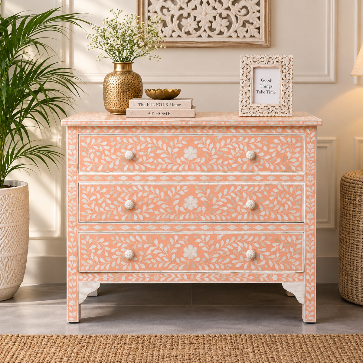Samarica Bone Inlay Chest of Drawer