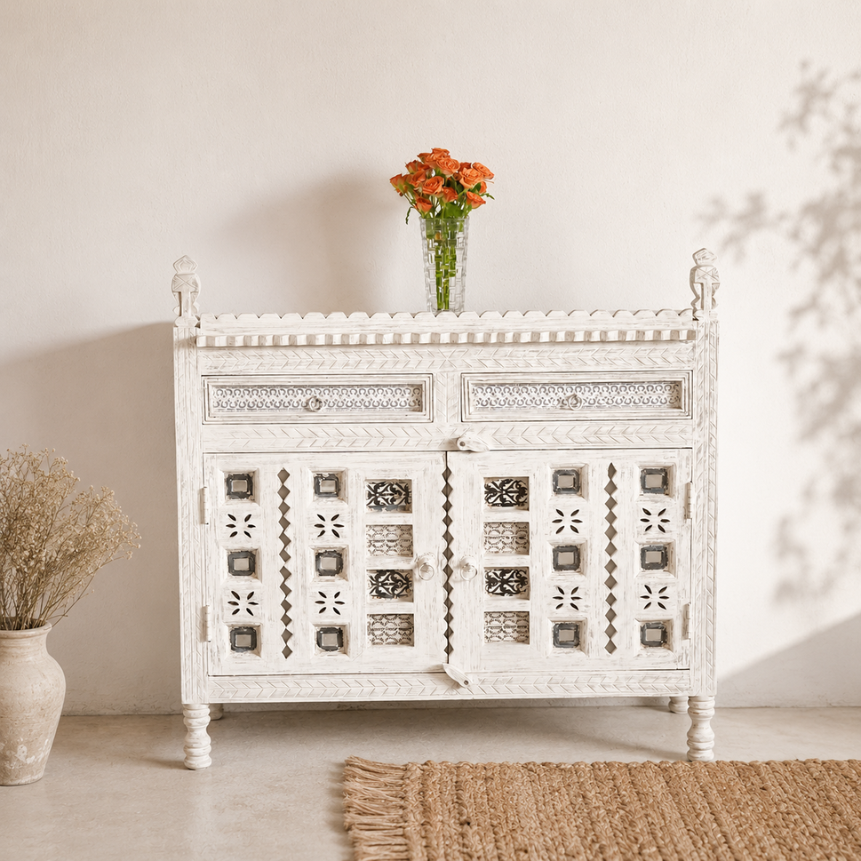 Andy Carved  Wooden Chest