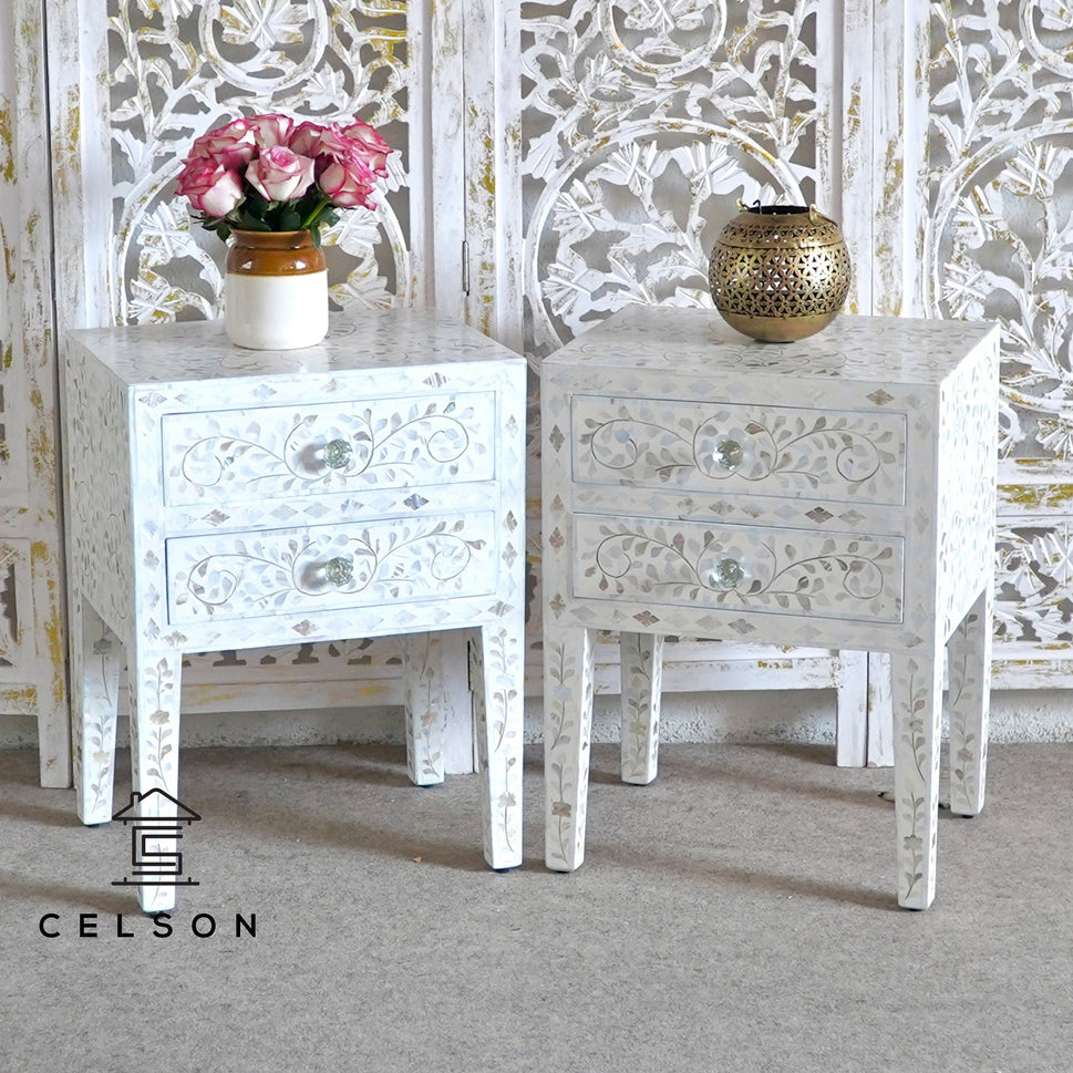 Moon Mother of Pearl Bed Side