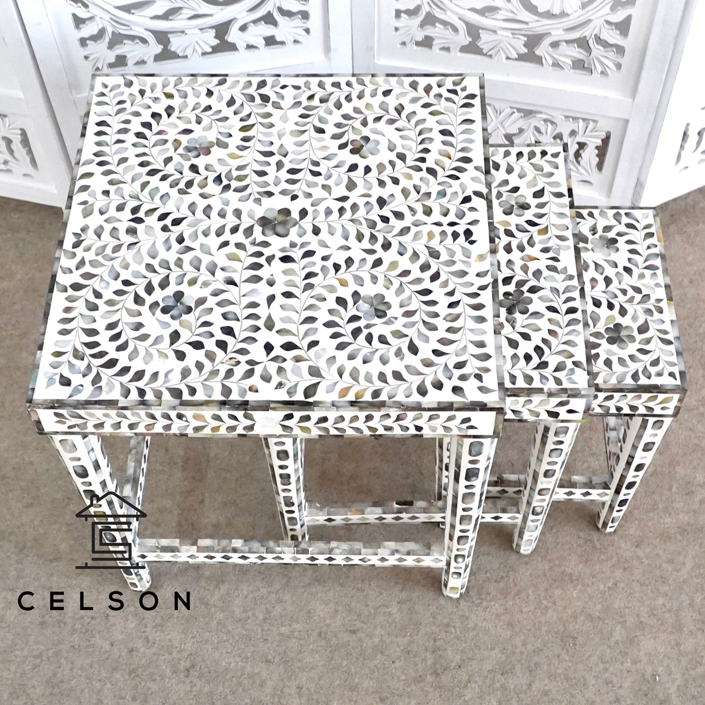 Mark MOP Inlay Nesting Table