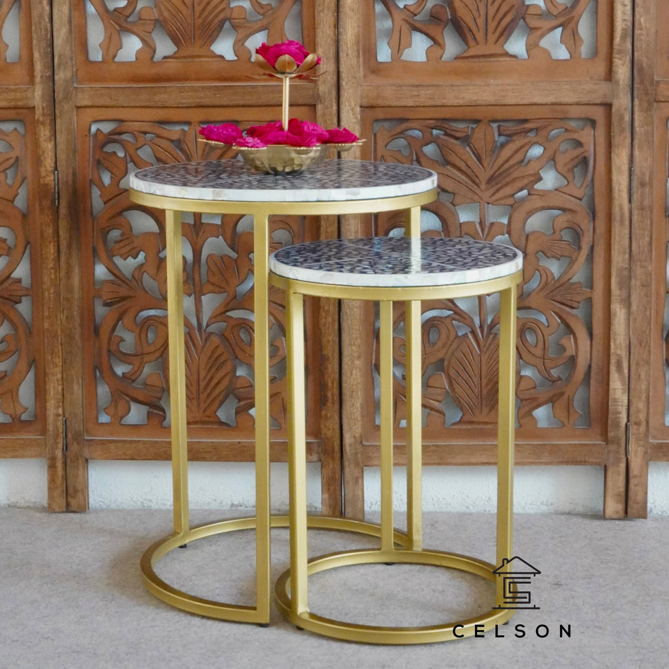 Kelvin Mother of Pearl Inlay Nesting Table Set