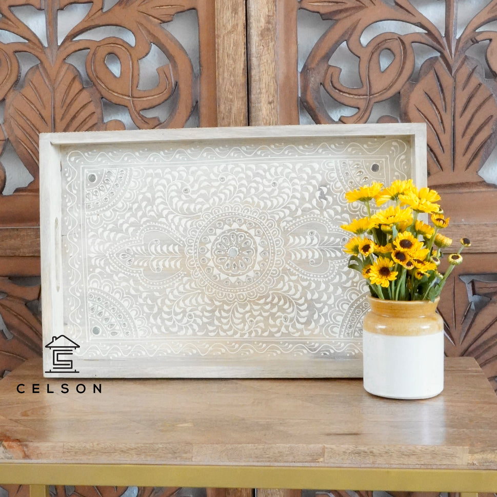 Shen Carved Wooden Tray
