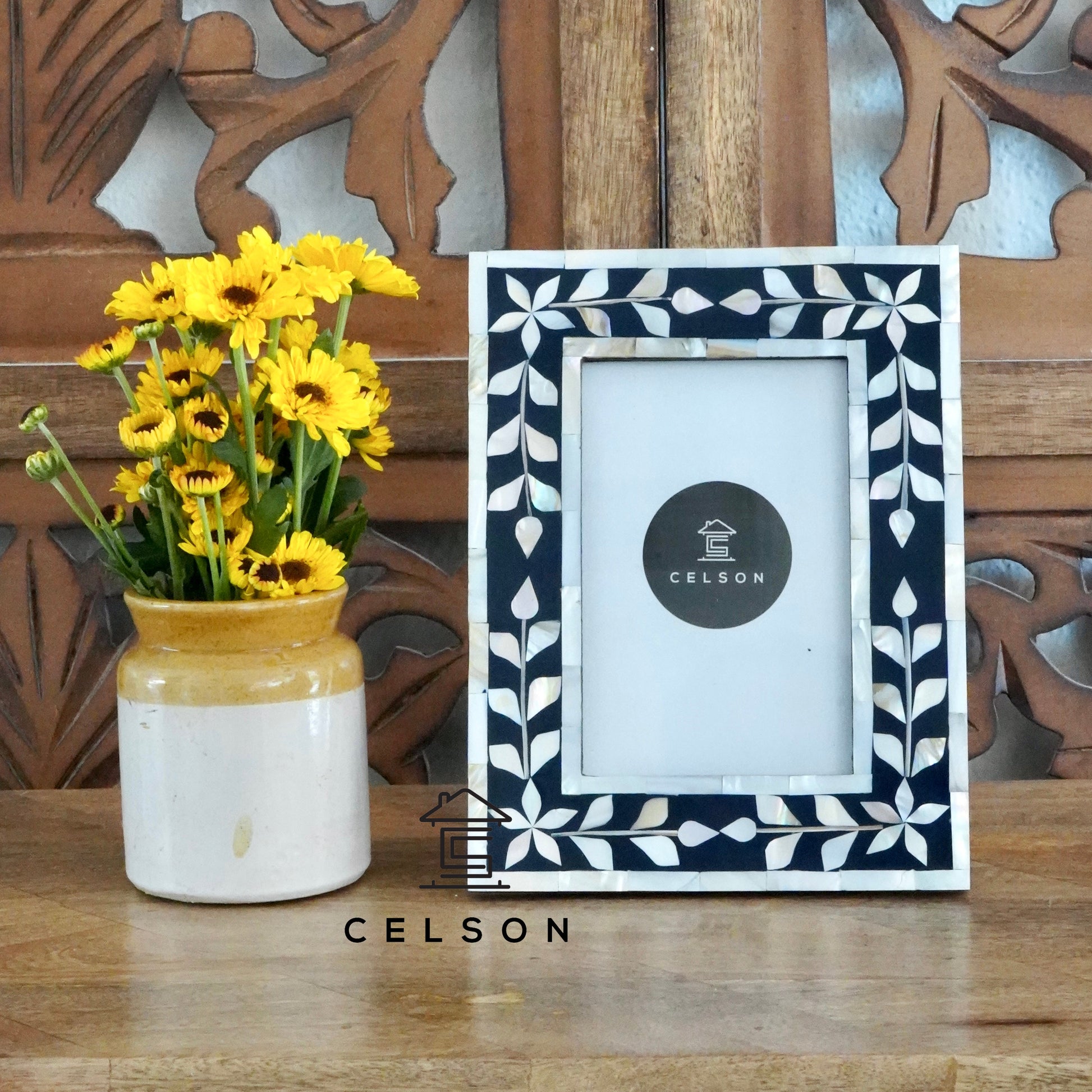 Bella Mother of Pearl Inlay Photo Frame