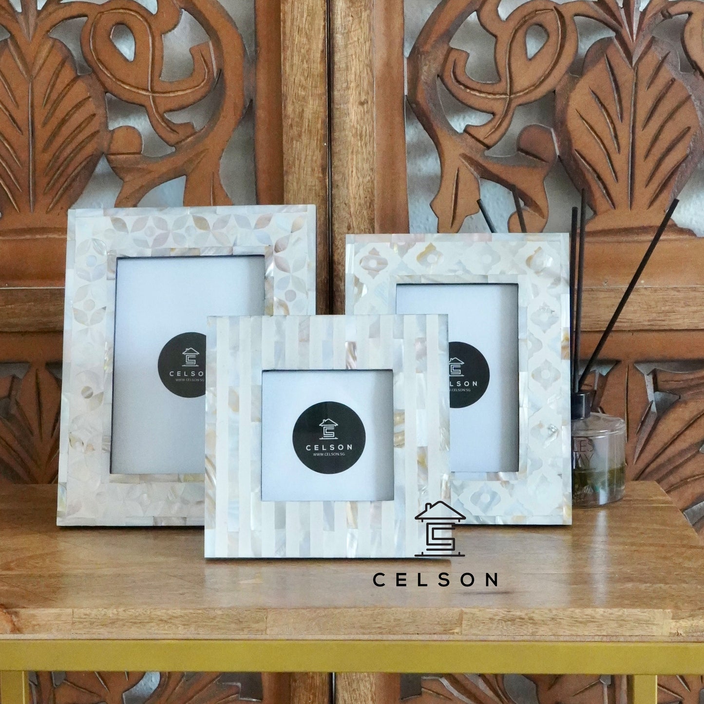 Rose Mother of Pearl Inlay Photo Frame