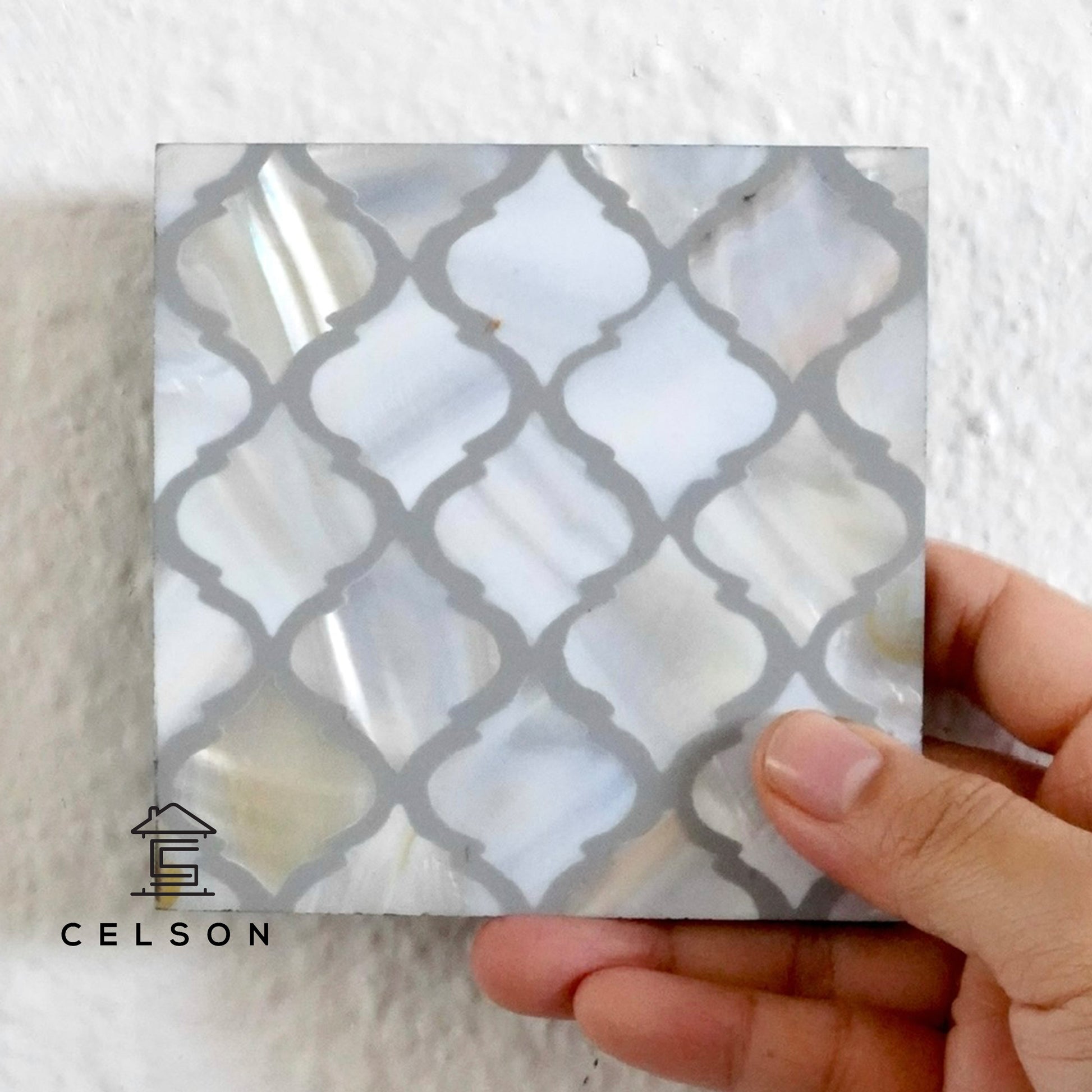 Moroccan Pattern Mother of Pearl Inlay Coaster