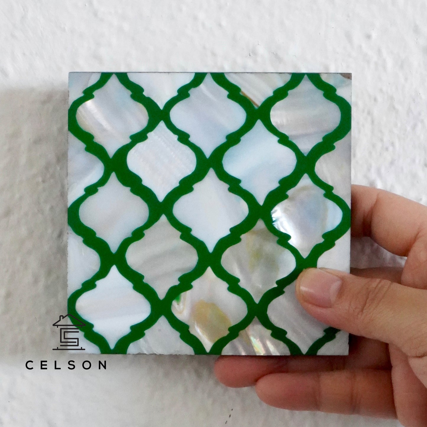 Moroccan Pattern Mother of Pearl Inlay Coaster