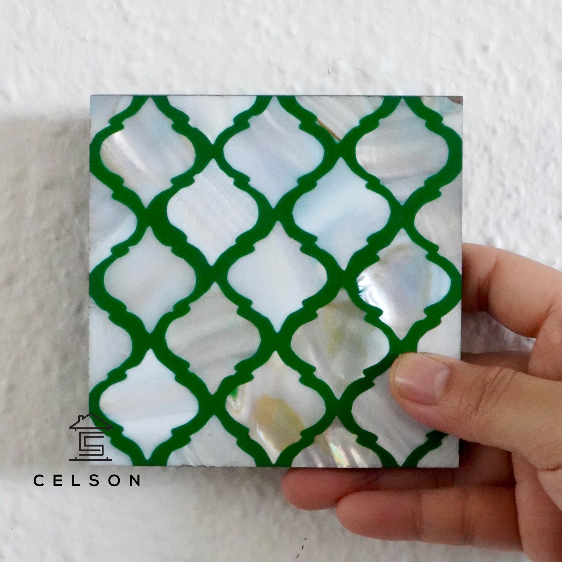 Moroccan Pattern Mother of Pearl Inlay Coaster