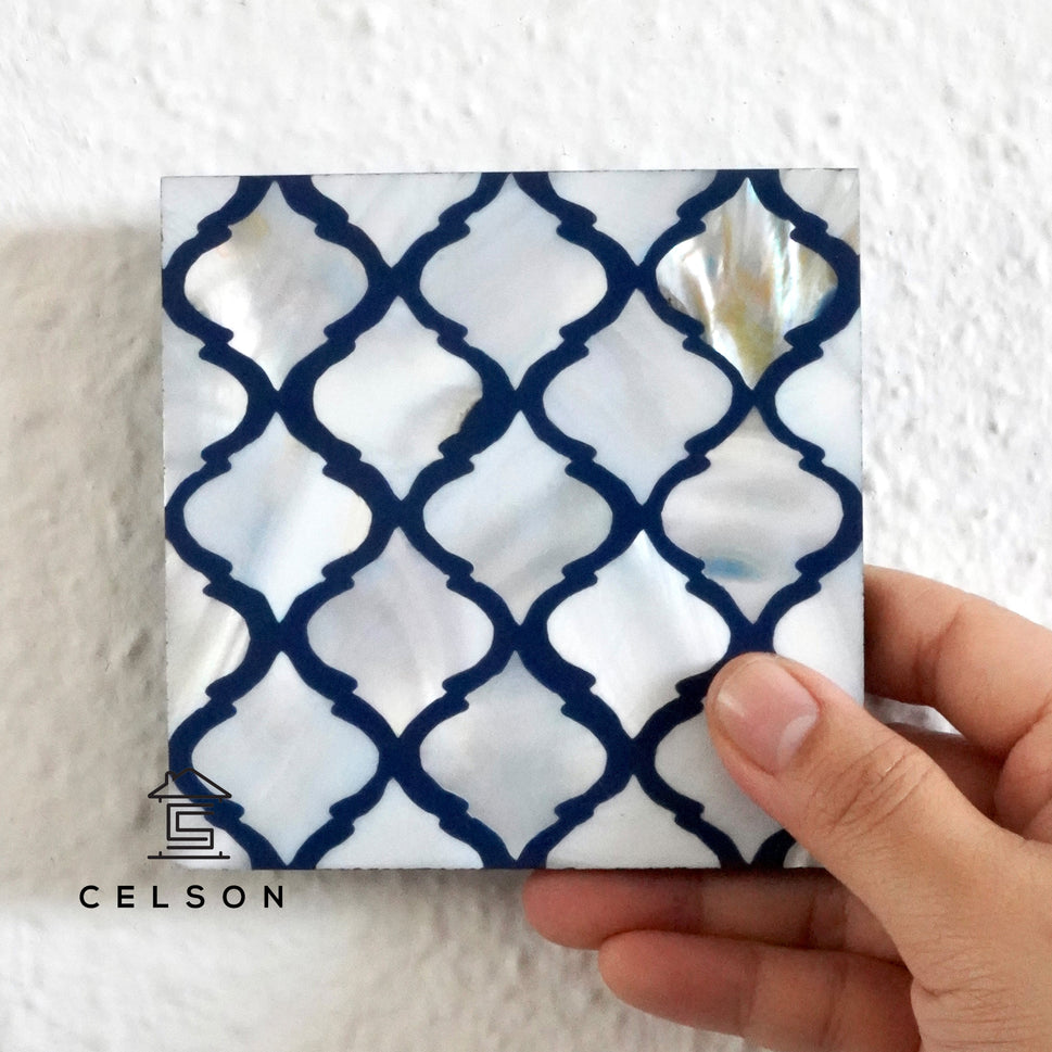 Moroccan Pattern Mother of Pearl Inlay Coaster