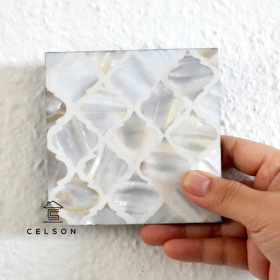 Moroccan Pattern Mother of Pearl Inlay Coaster