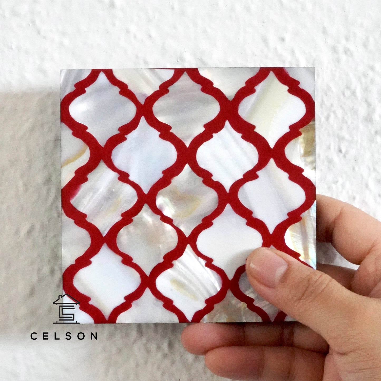 Moroccan Pattern Mother of Pearl Inlay Coaster