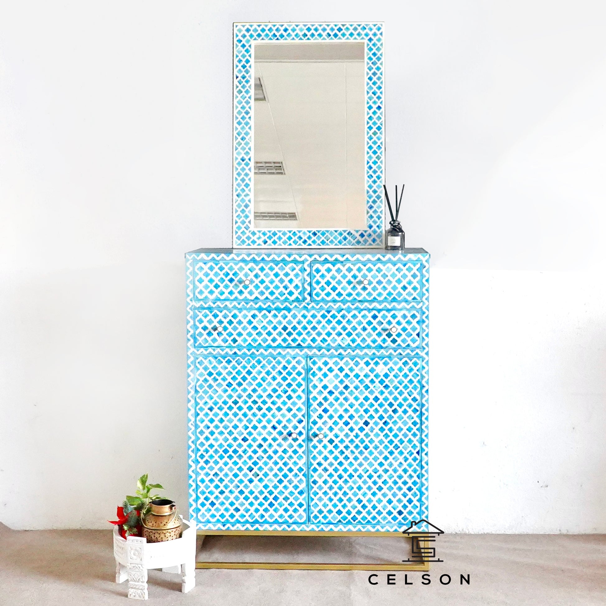 Rooby Bone Inlay Mirror