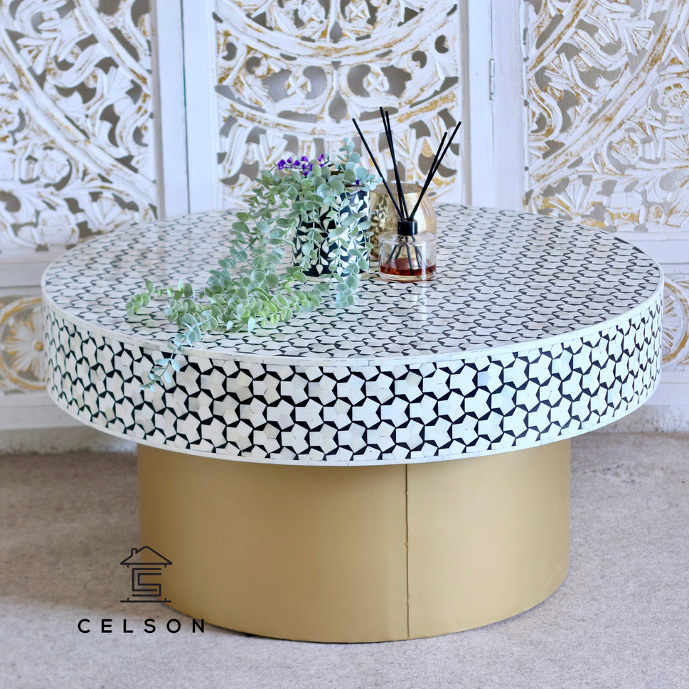 Chrissy Bone Inlay Coffee Table