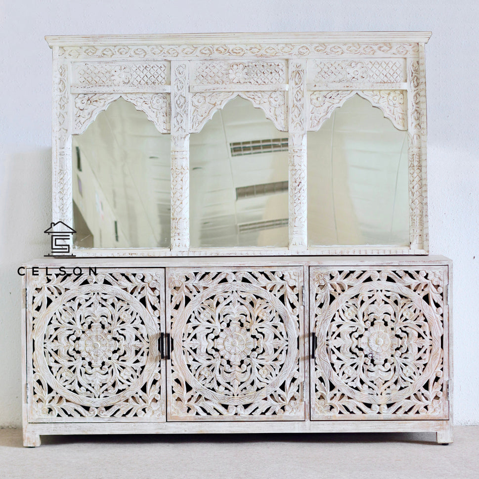 Dimsy Wooden Carved Mirror