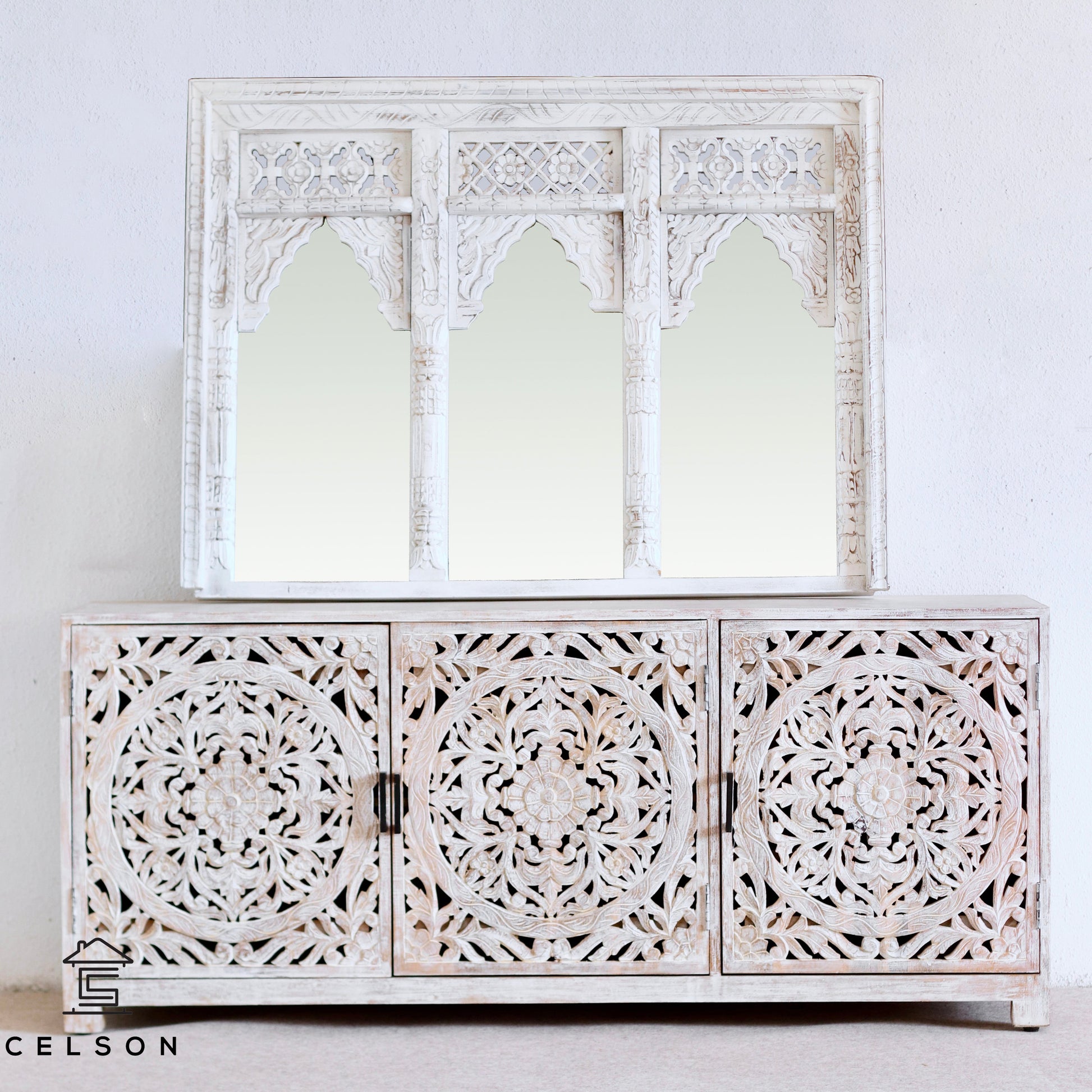 David Wooden Carved TV Cabinet