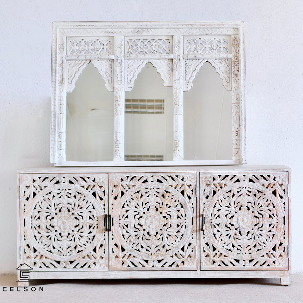 Joyce Carved Wooden  Mirror