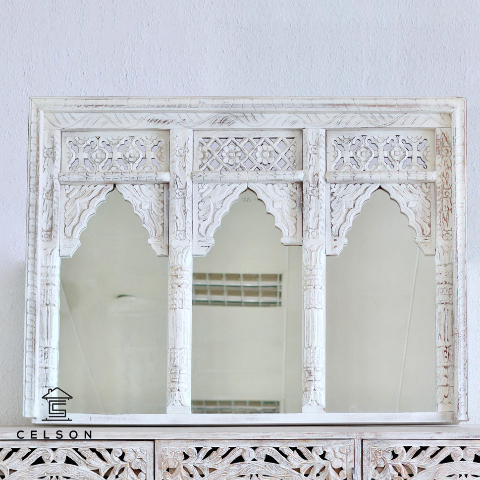 Joyce Carved Wooden  Mirror