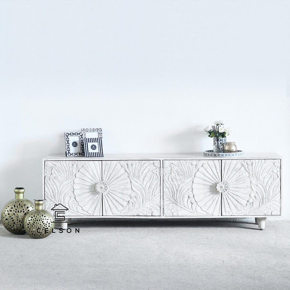Chrisy Hand Carved TV Cabinet