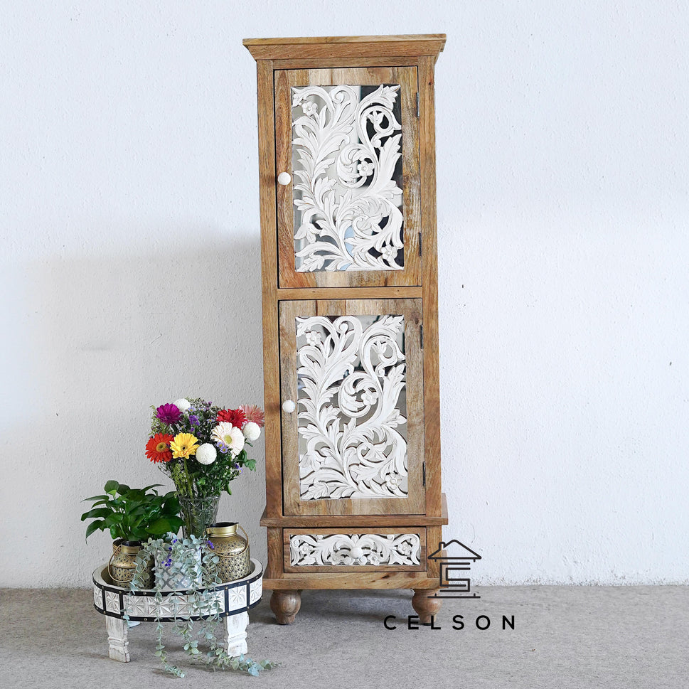 Stone Carved Wooden Shoe Cabinet
