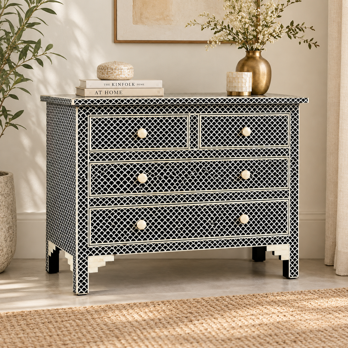 Sif Bone Inlay Chest of Drawer