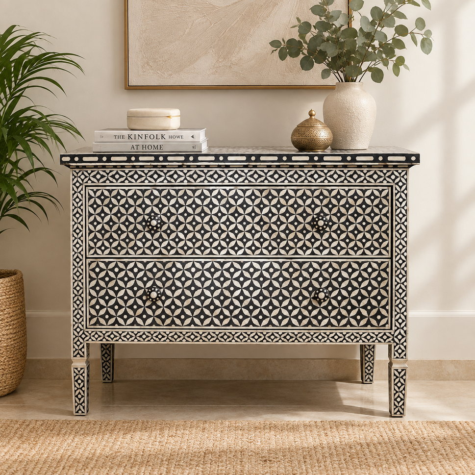 Avan Bone Inlay Chest of Drawer