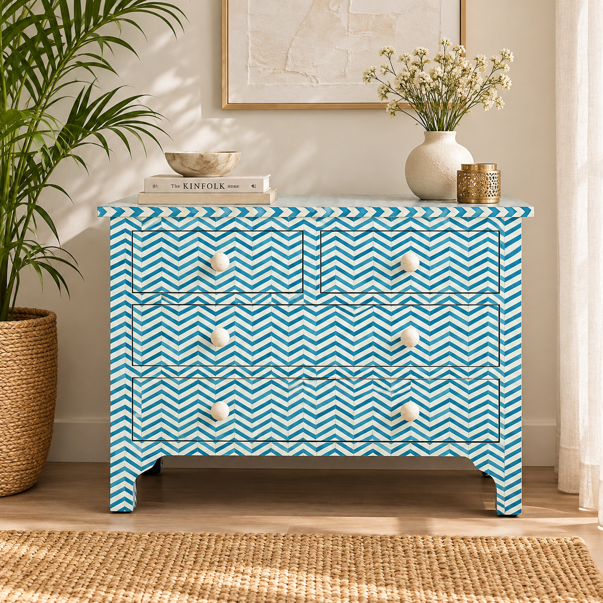 Elba Bone Inlay Chest of Drawer