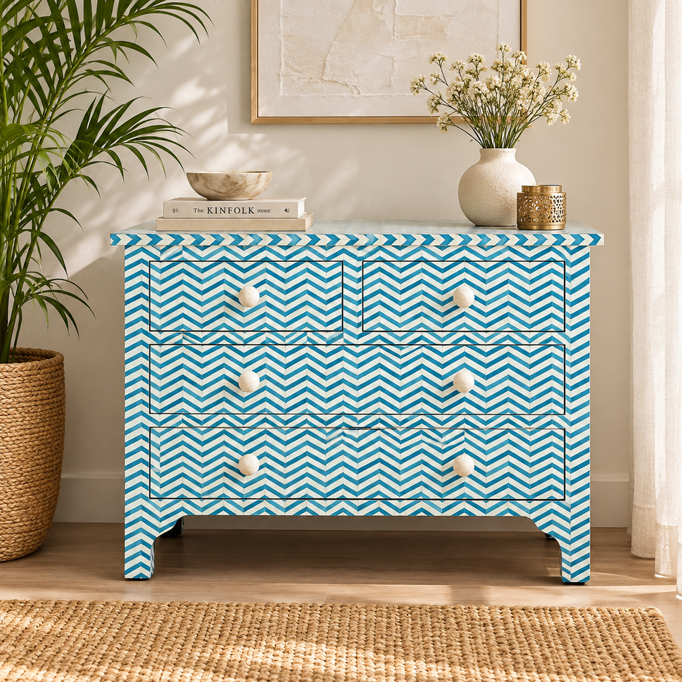 Elba Bone Inlay Chest of Drawer