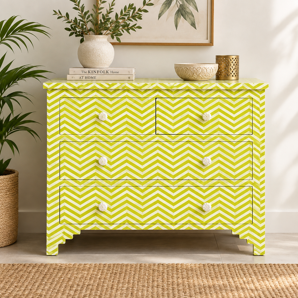 Hilary Bone Inlay Chest of Drawer