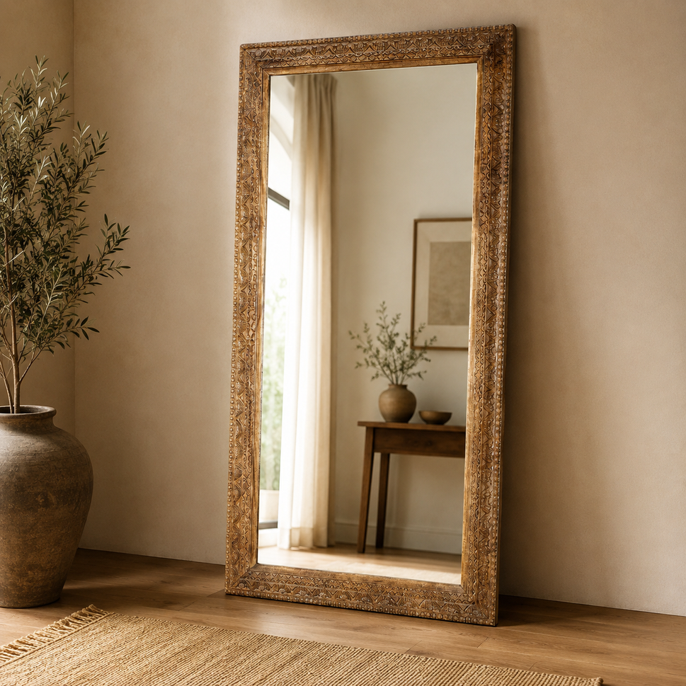 Hari Indian Wood Full Length Mirror