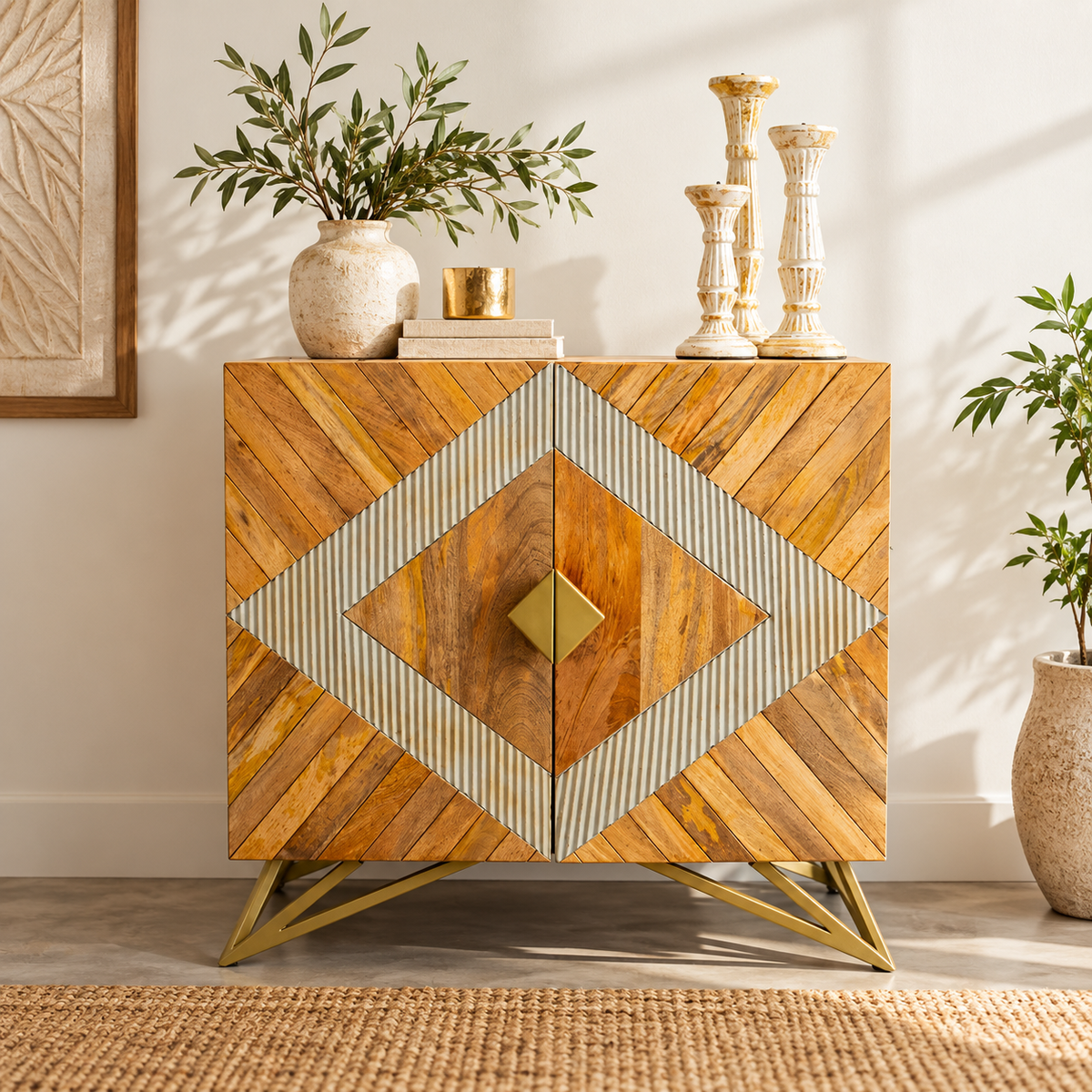 Arthur Carved Wooden Cabinet