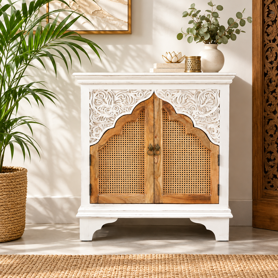 Isabelle Carved Wooden Cabinet