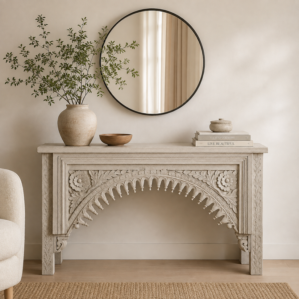Avrox Hand Carved Console Table