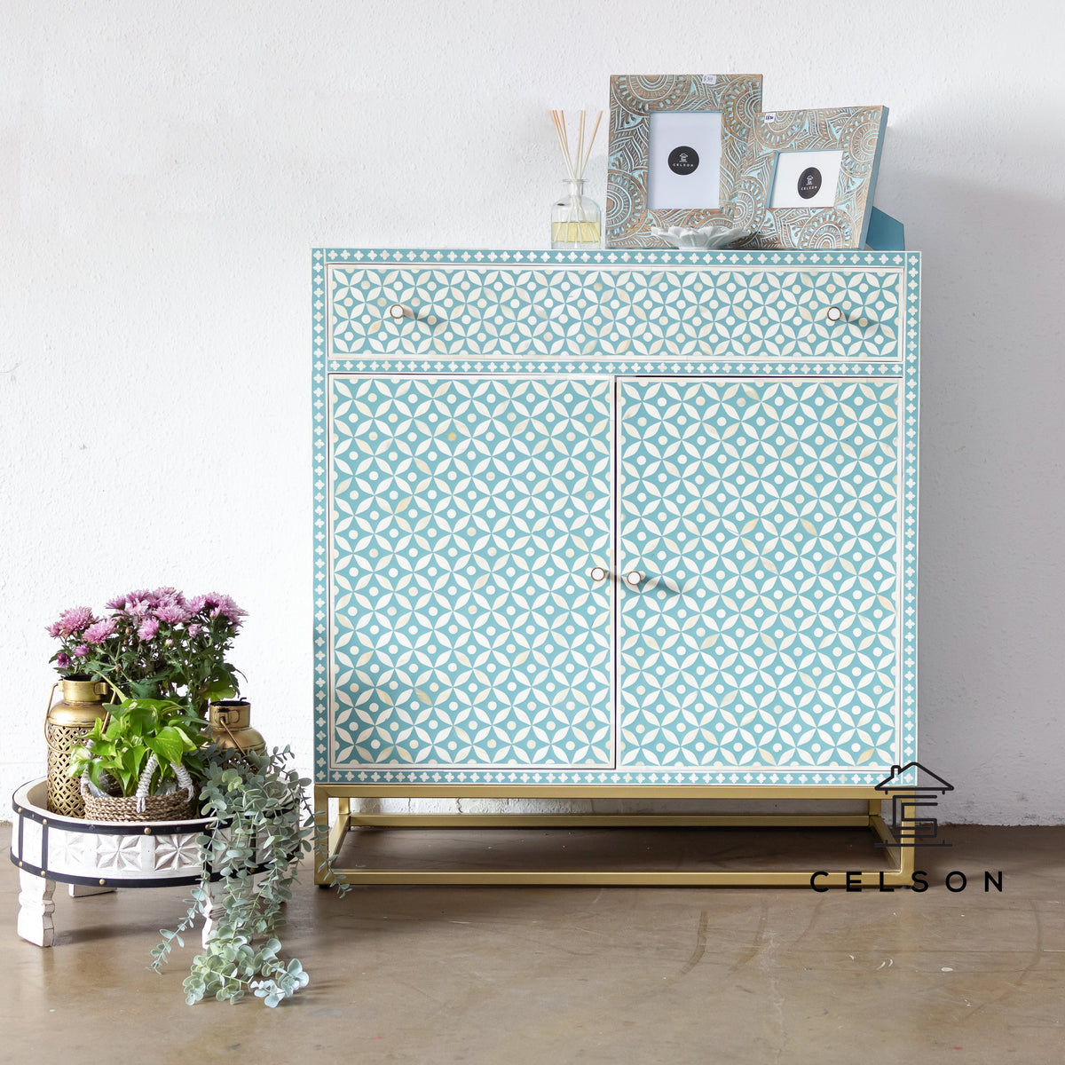 Bert Bone Inlay Cabinet